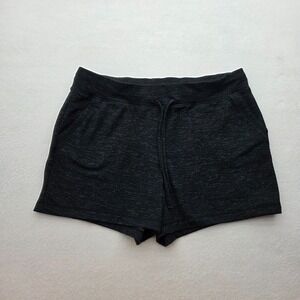 32 Degree Cool Sweat Shorts Mens L Black Heathered Drawstring Gym‎ Running